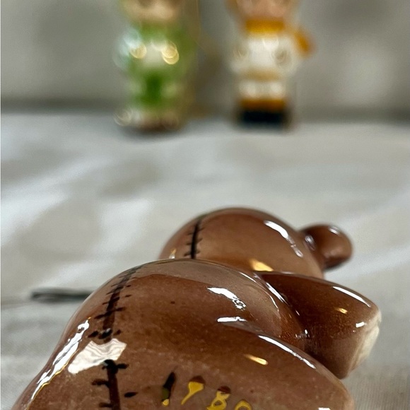 Lot Of 5 Small Vintage 1980 Porcelain Christmas Ornaments - Picture 5 of 9